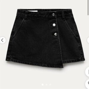 Zara Black Denim Skort